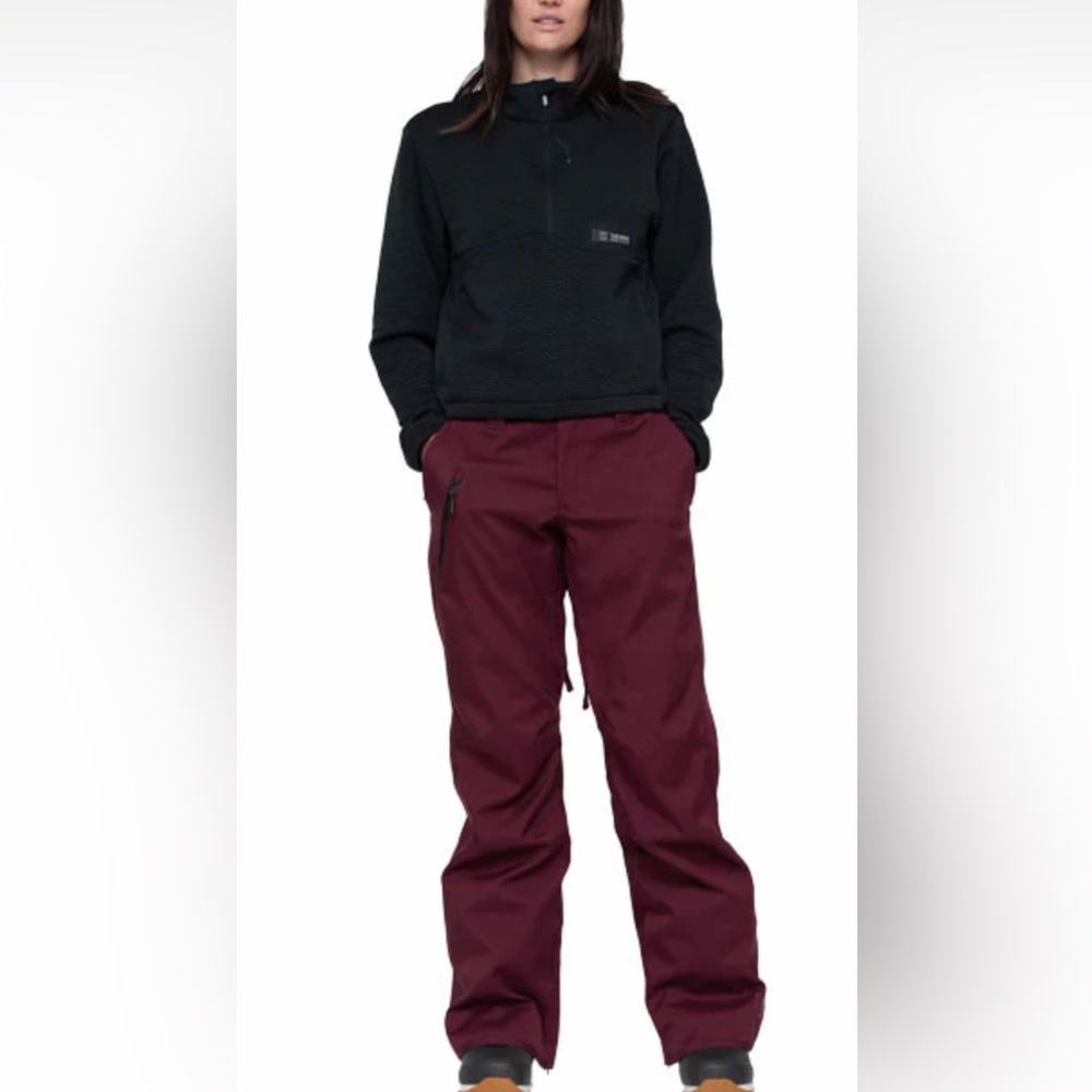 L1 Heartbreaker woman skinny snow pants burgundy size S